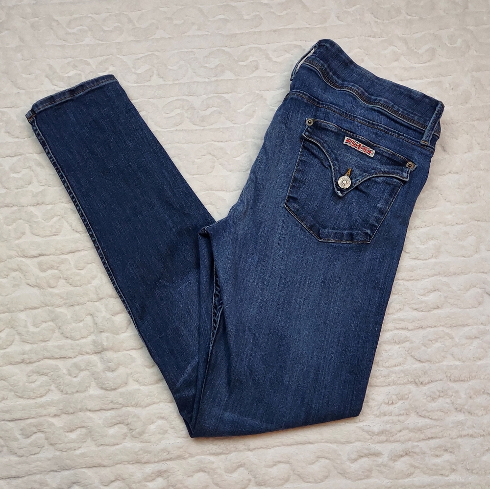 Hudson Collin Mid Rise Skinny Stretch Blue Jeans Size 32